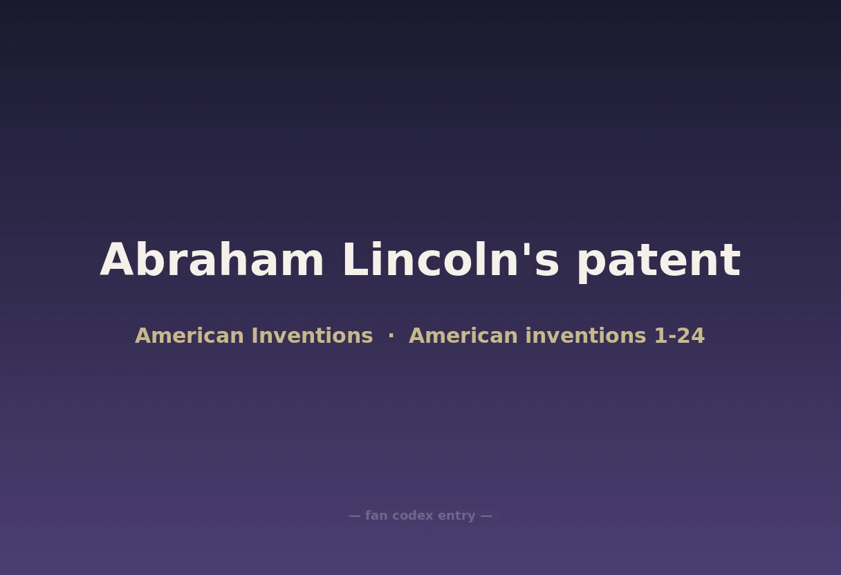 Abraham Lincoln's patent