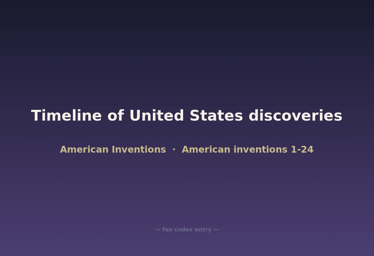 Timeline of United States discoveries