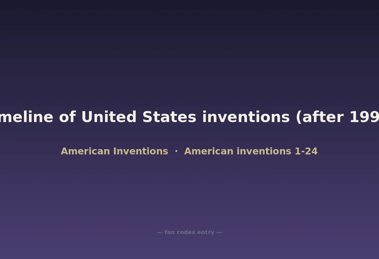 Timeline of United States inventions (after 1991)
